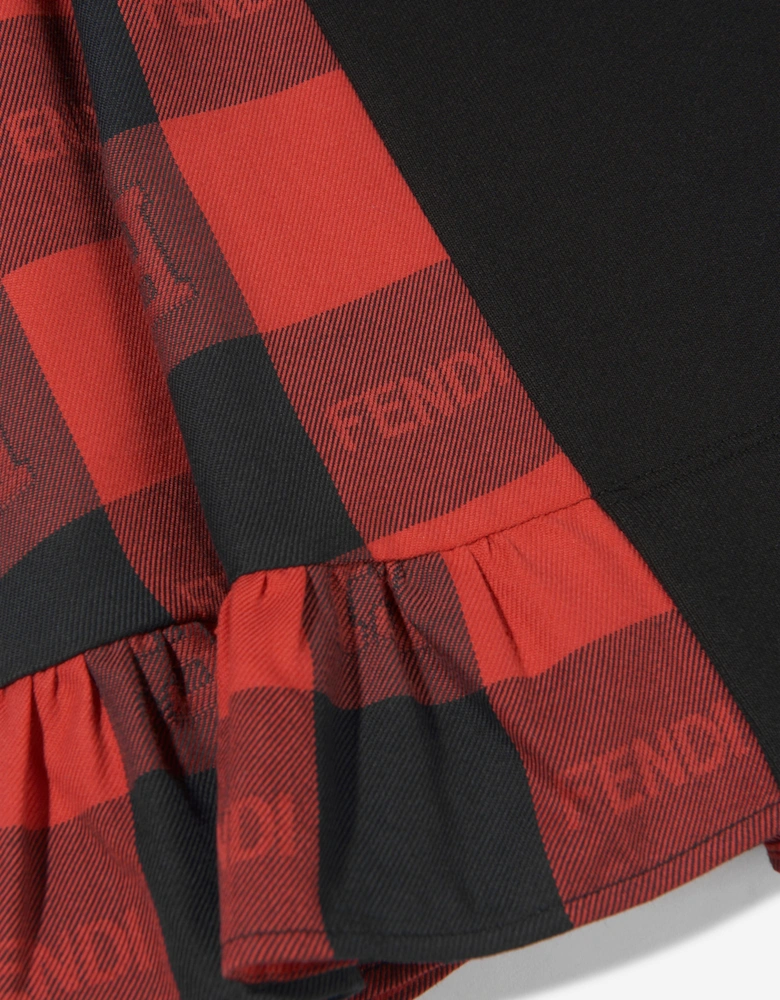 Girls Checked A-Line Dress