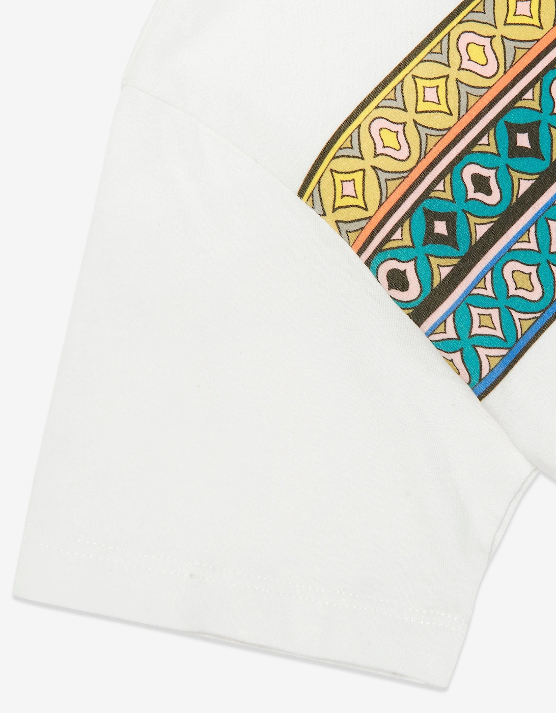 Boys Striped Pattern T-Shirt in Ivory