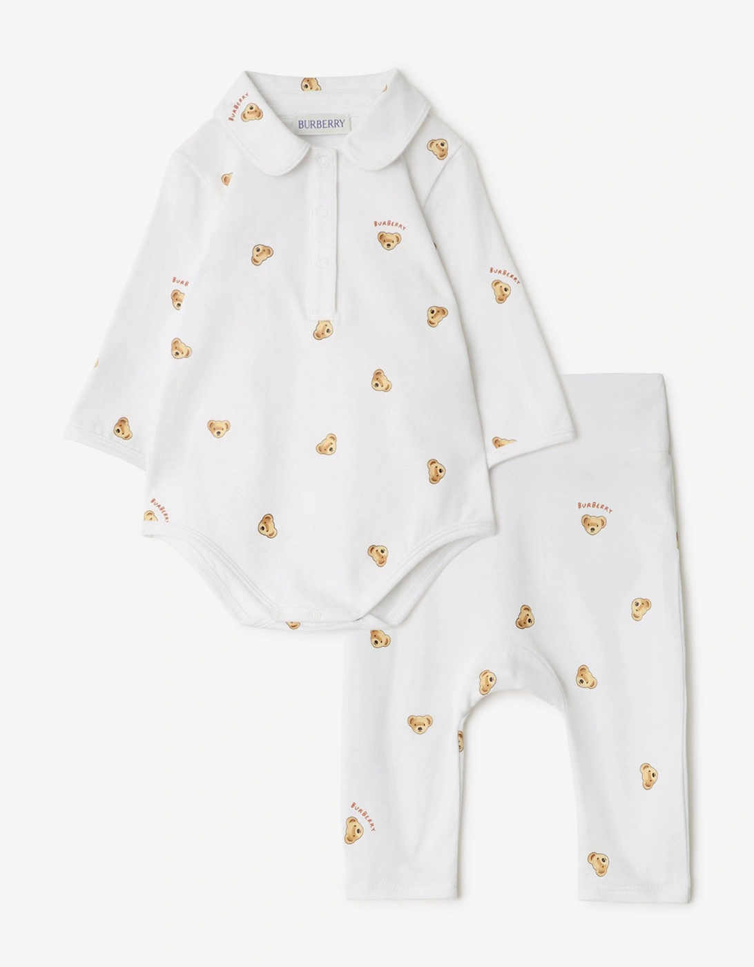 Baby Mini Bear Bodysuit Set in White, 6 of 5