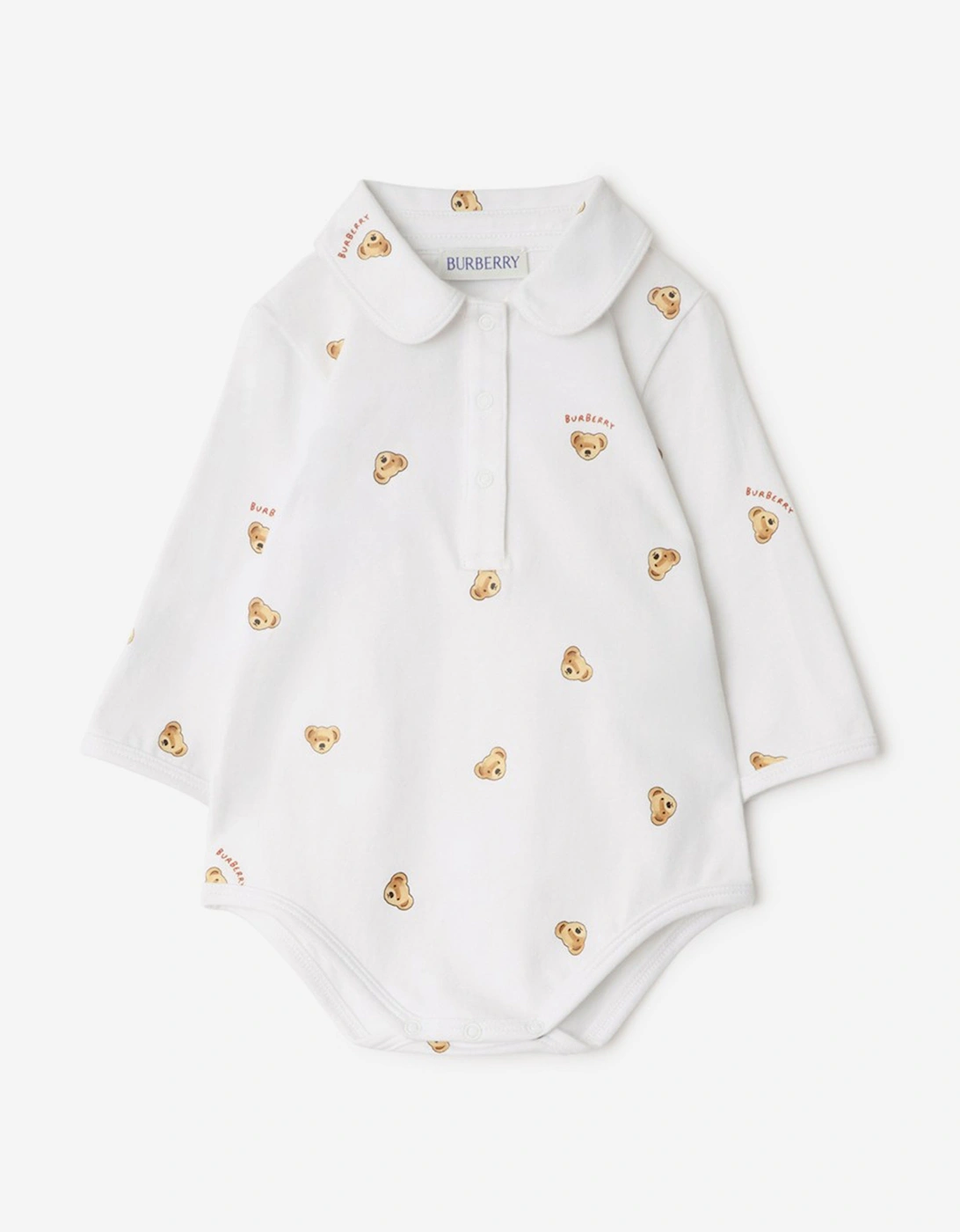 Baby Mini Bear Bodysuit Set in White
