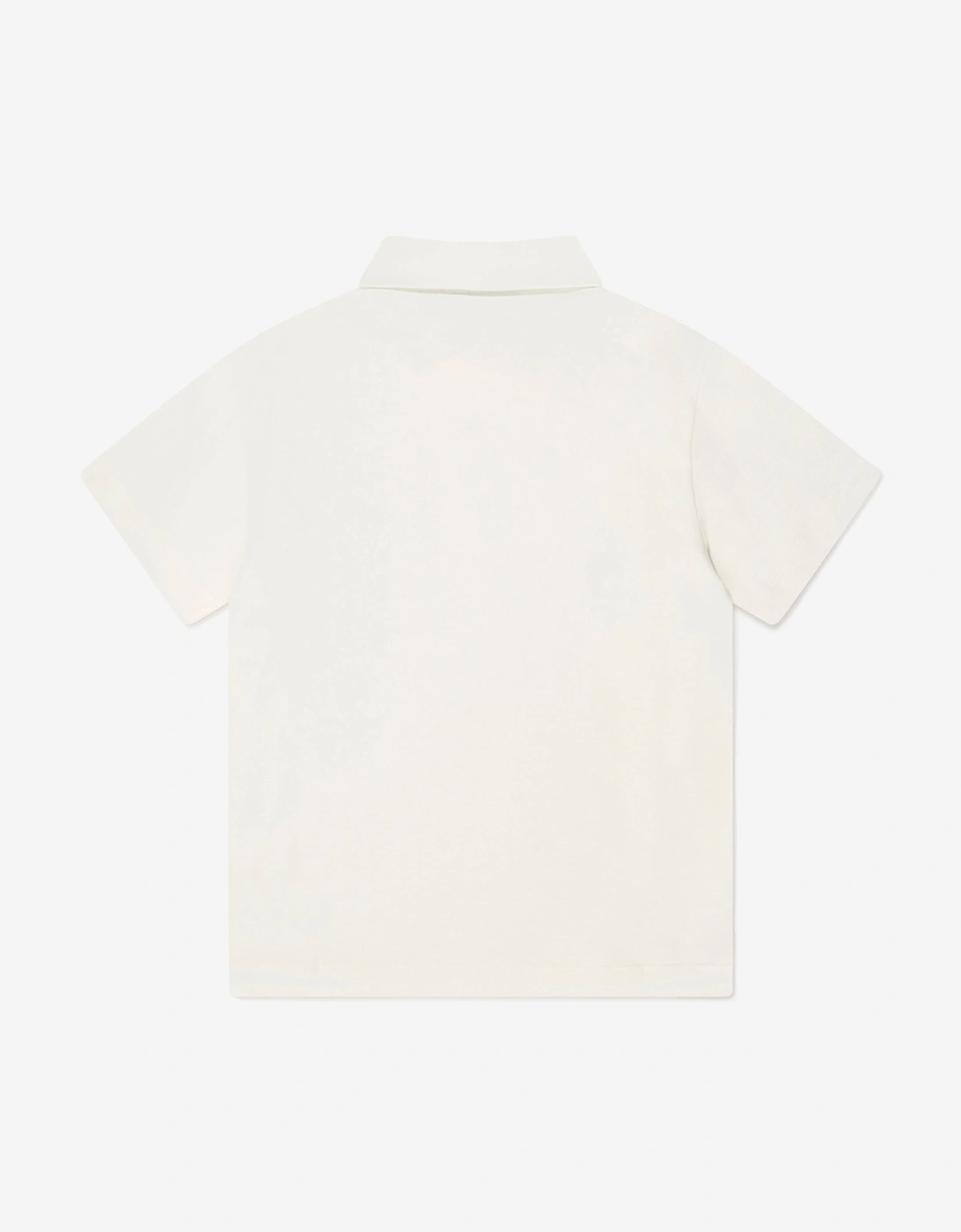 Boys Logo Pocket Polo Shirt in Ivory