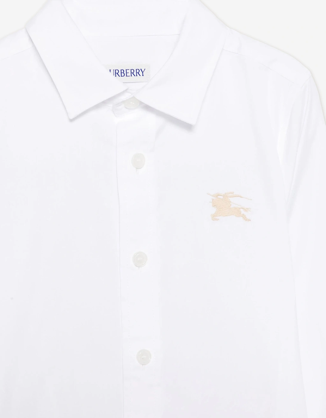 Boys Owen Long Sleeve EKD Shirt in White