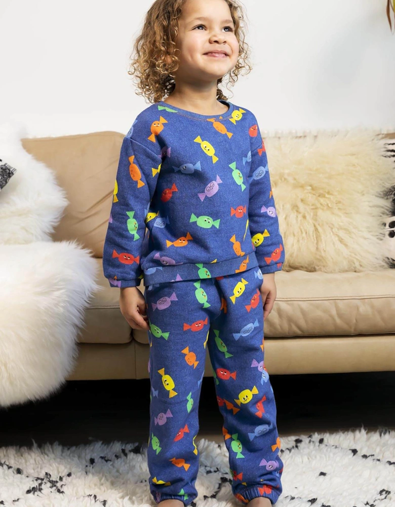 Girls Sweetie Joggers in Blue