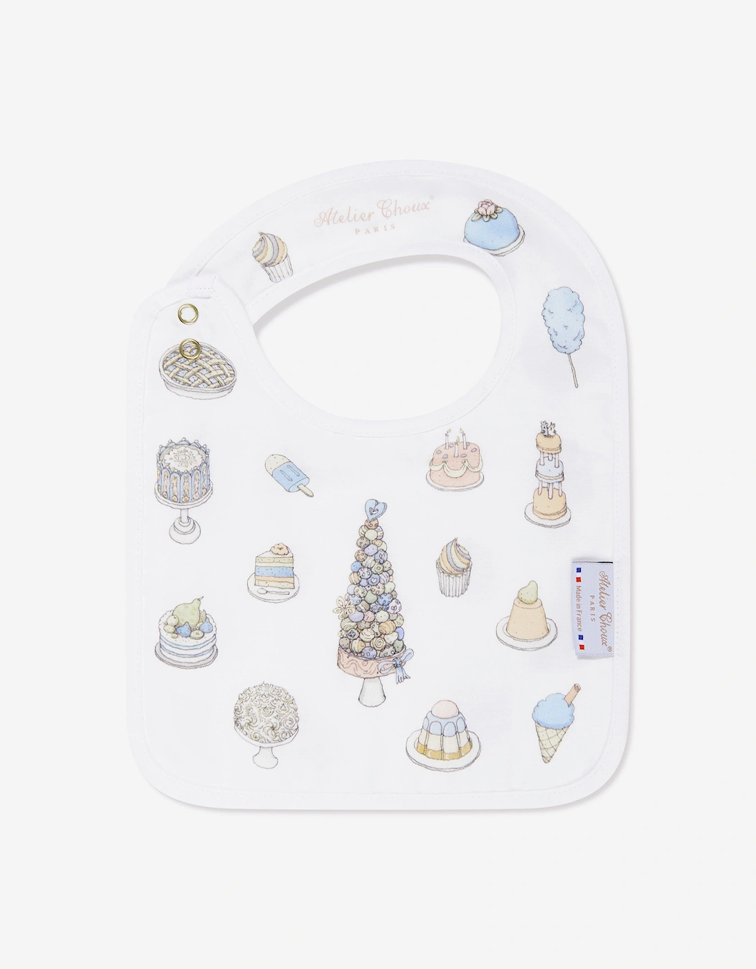 Baby Boys Sweetie Pie Carré and Satin Bibs Set in Blue