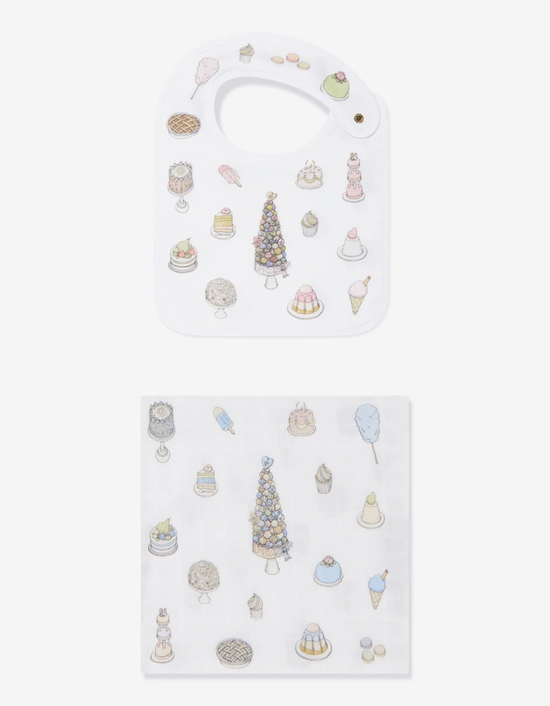 Baby Boys Sweetie Pie Carré and Satin Bibs Set in Blue