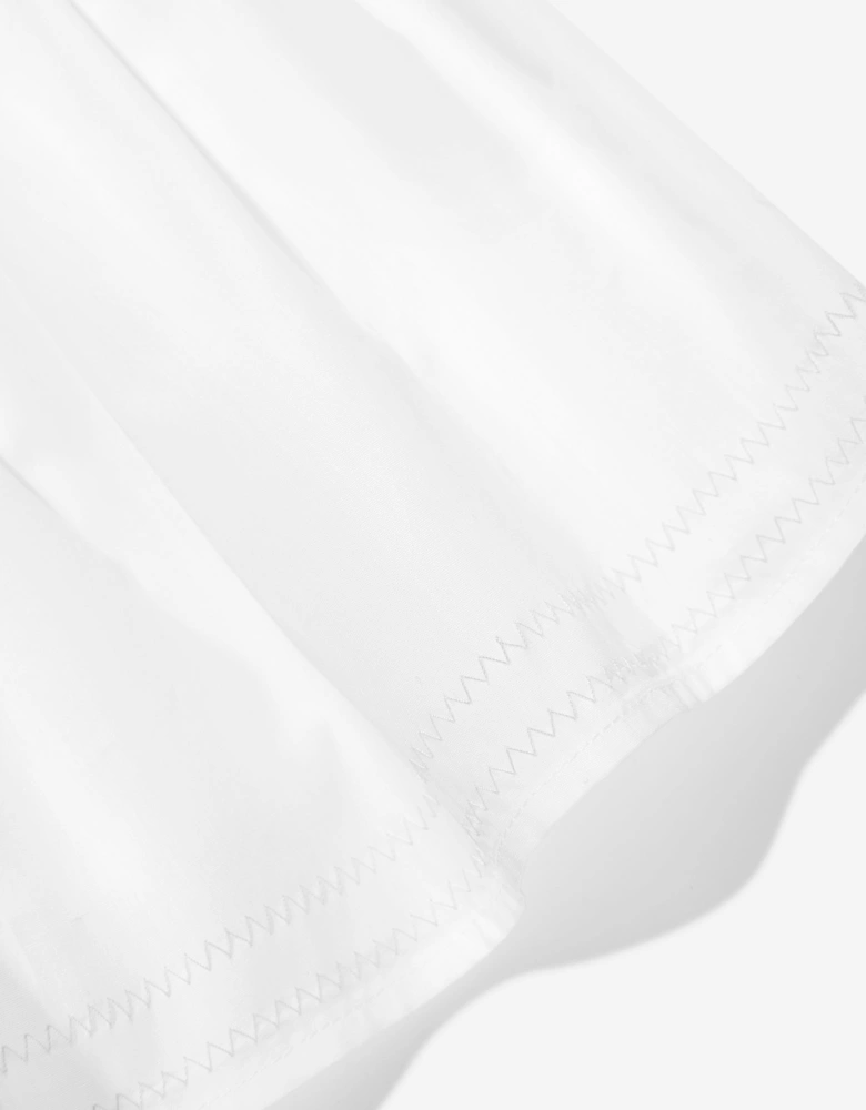 Girls Zigzag Trim Sundress in White