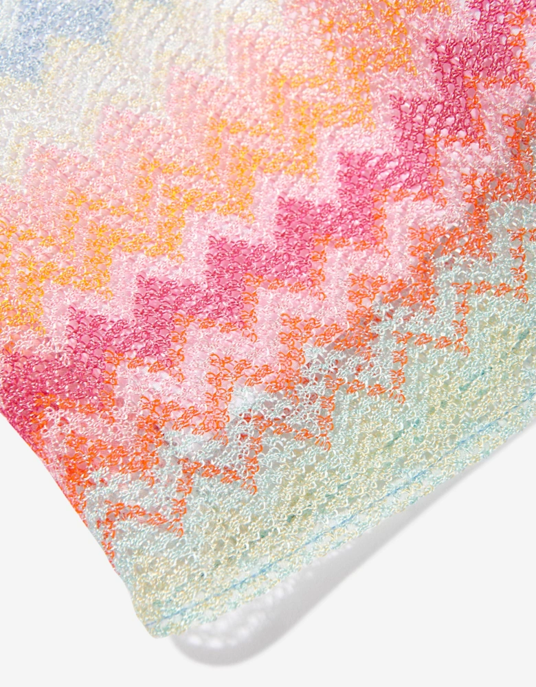 Girls Knitted Zigzag Dress in Multicolour
