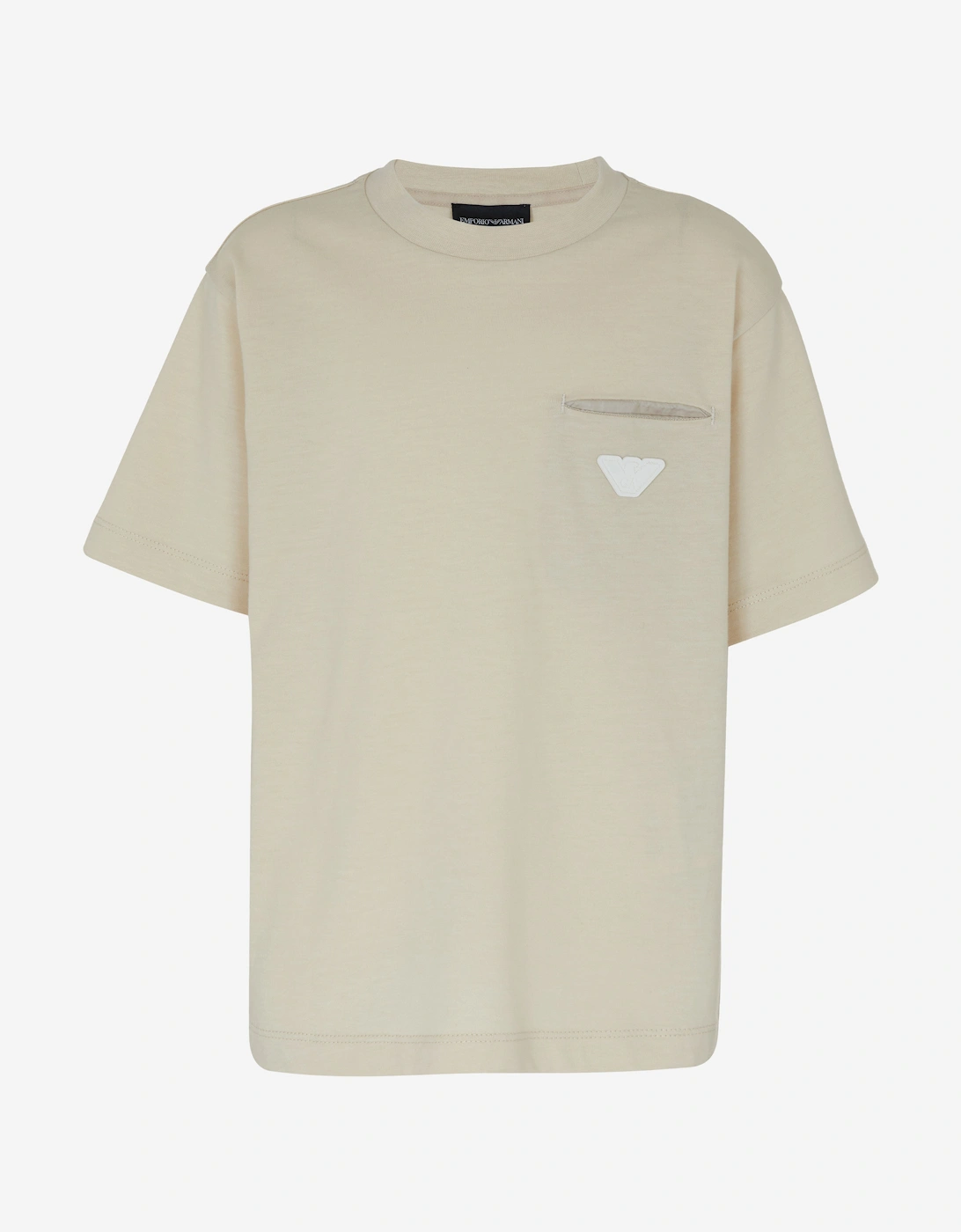 Boys Logo Pocket T-Shirt in Beige, 5 of 4