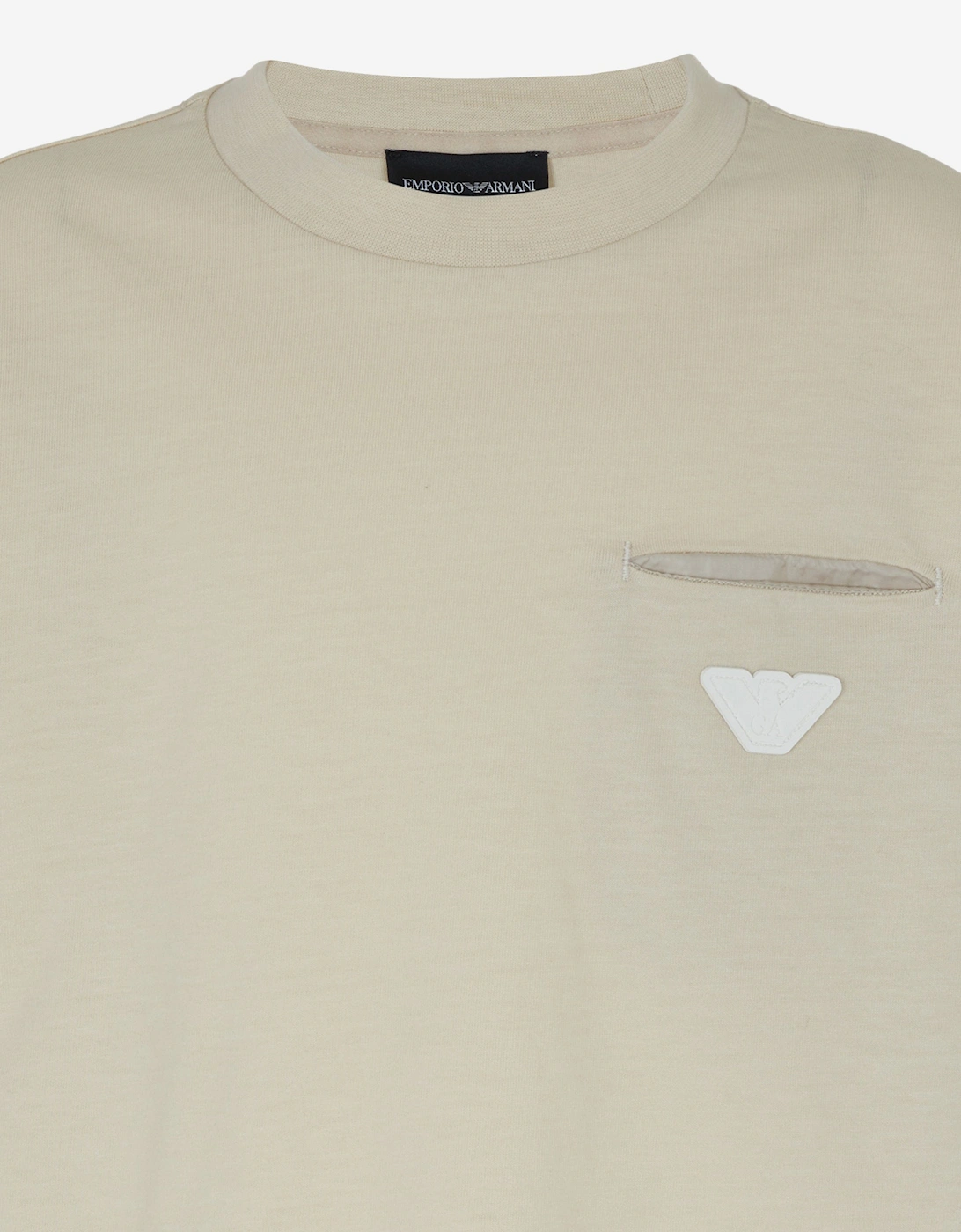 Boys Logo Pocket T-Shirt in Beige