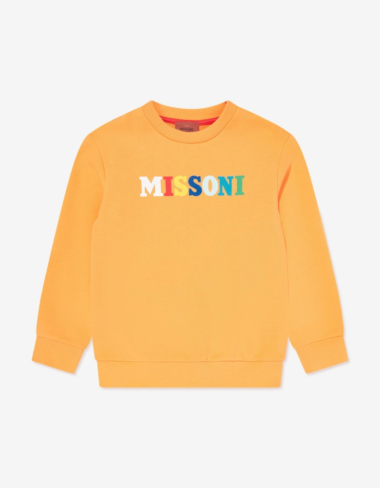 Boys Logo Sweatshirt in Orange