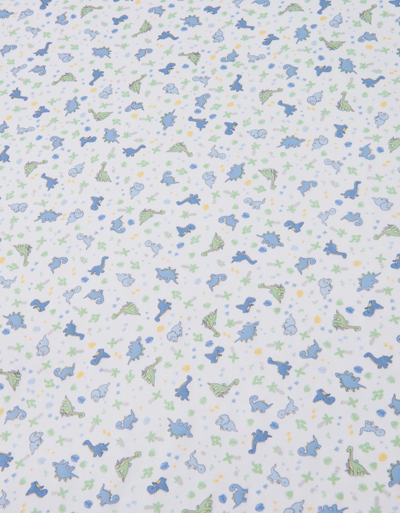 Baby Boys Dinoland Swaddle Blanket in White