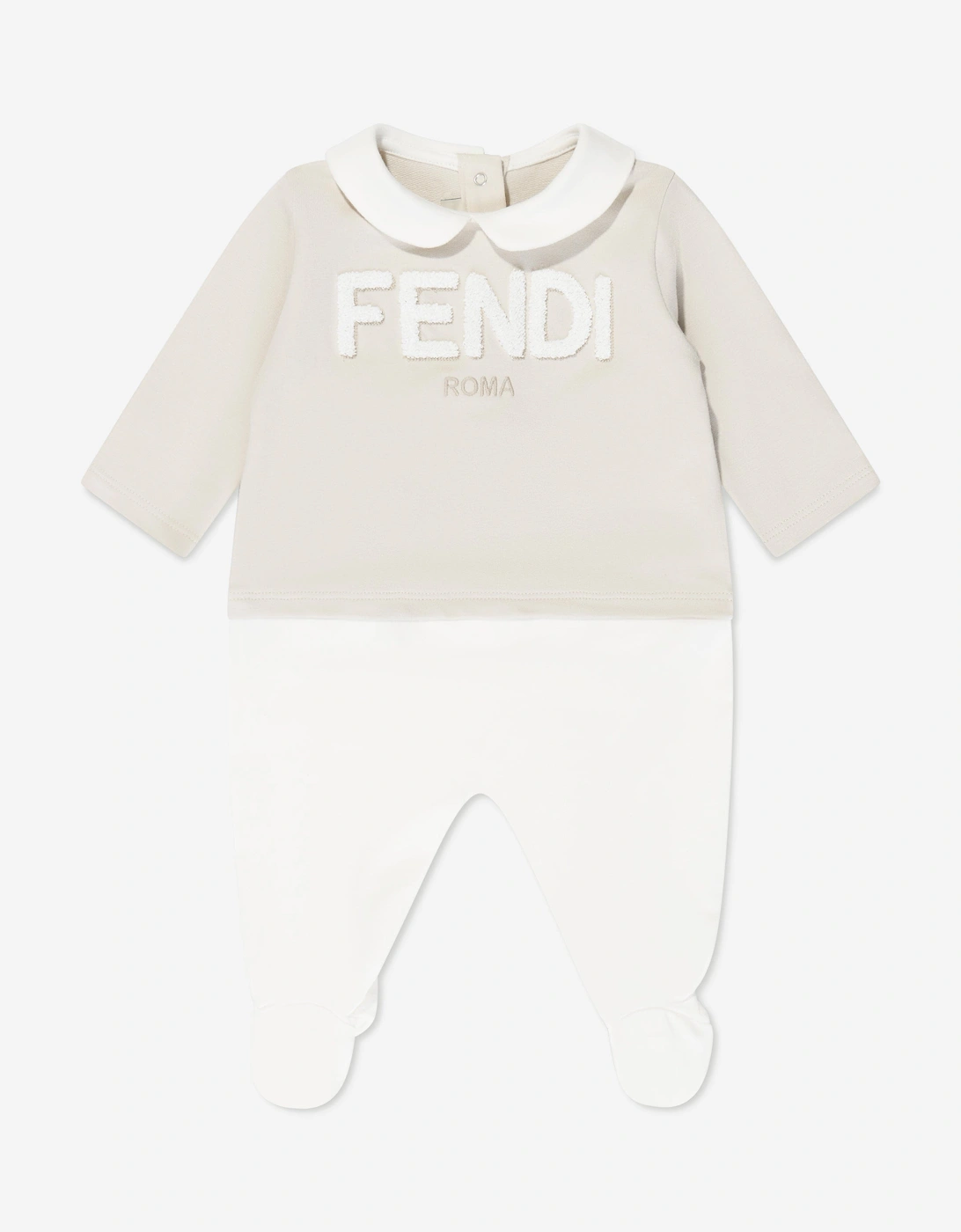 Baby Logo Babygrow Gift Set in Beige