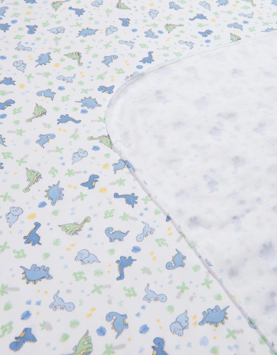 Baby Boys Dinoland Swaddle Blanket in White