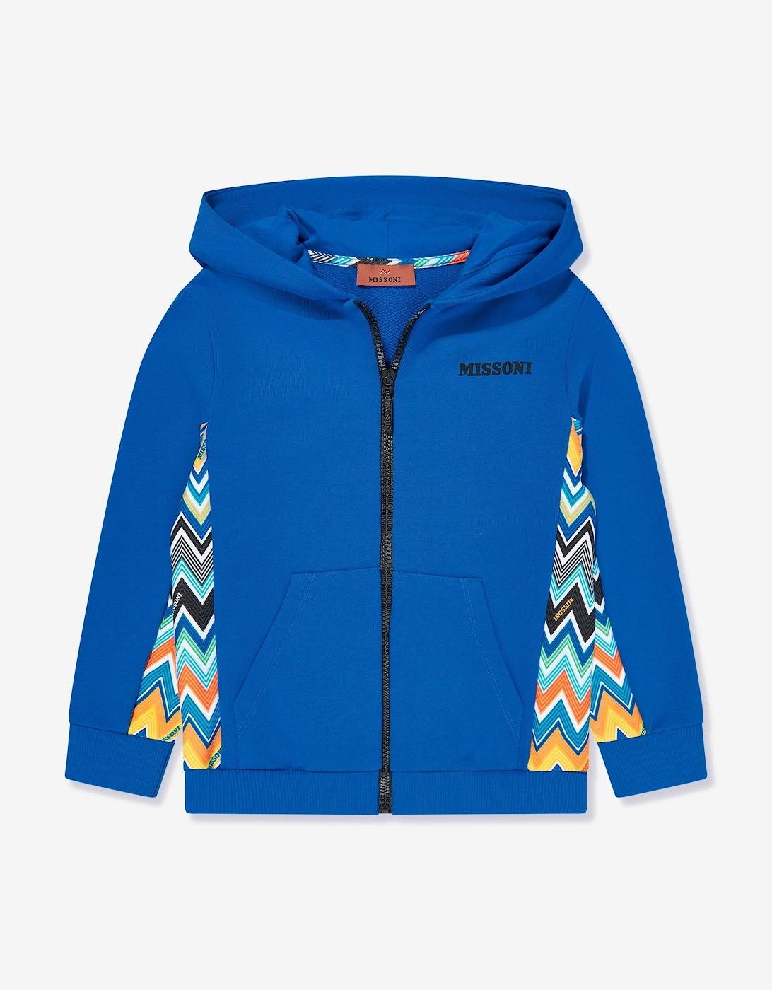 Boys Zigzag Zip Up Top in Blue, 5 of 4