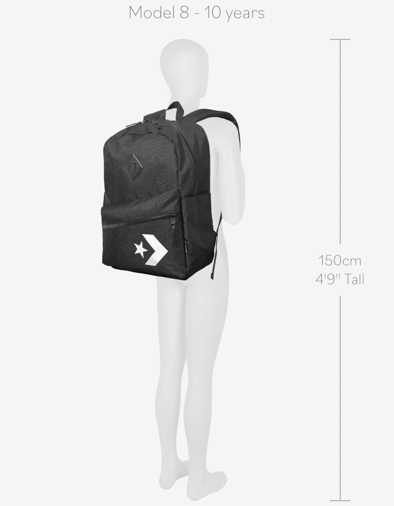 Kids Star Chevron Backpack in Black (45cm)
