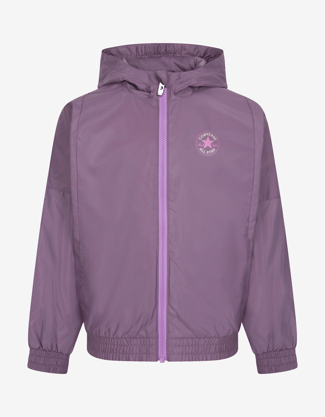 Girls Hooded Zip Up Windbreaker in Purple, 5 of 4