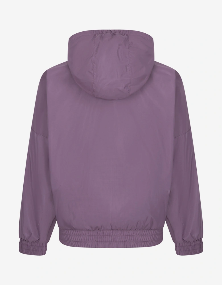 Girls Hooded Zip Up Windbreaker in Purple