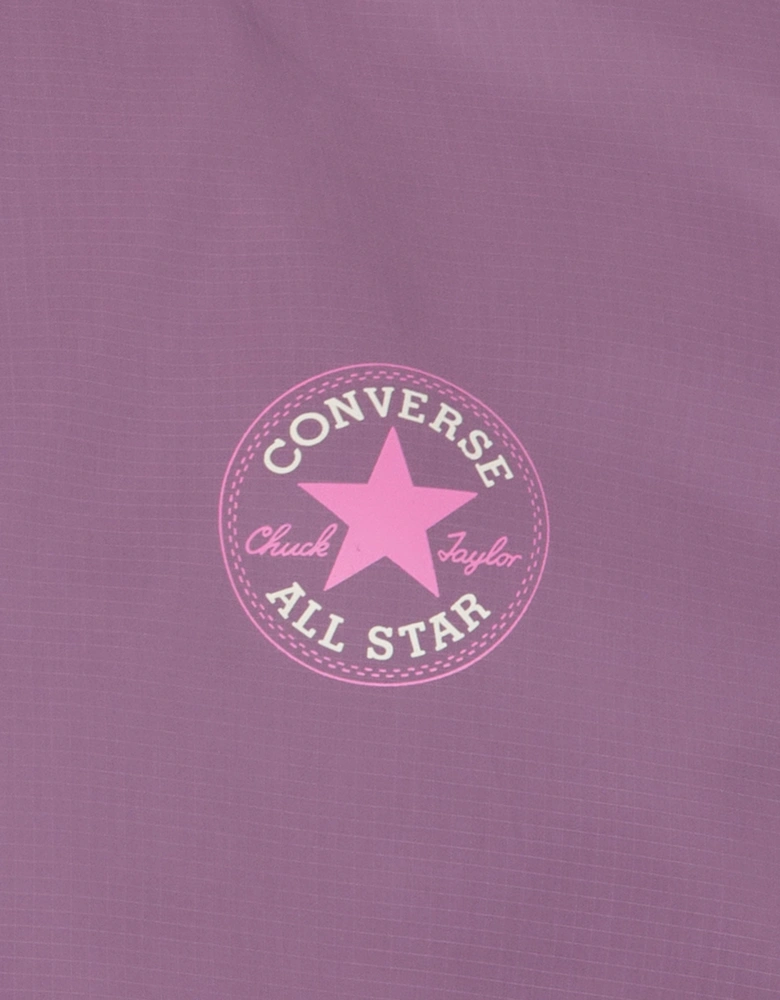 Girls Hooded Zip Up Windbreaker in Purple