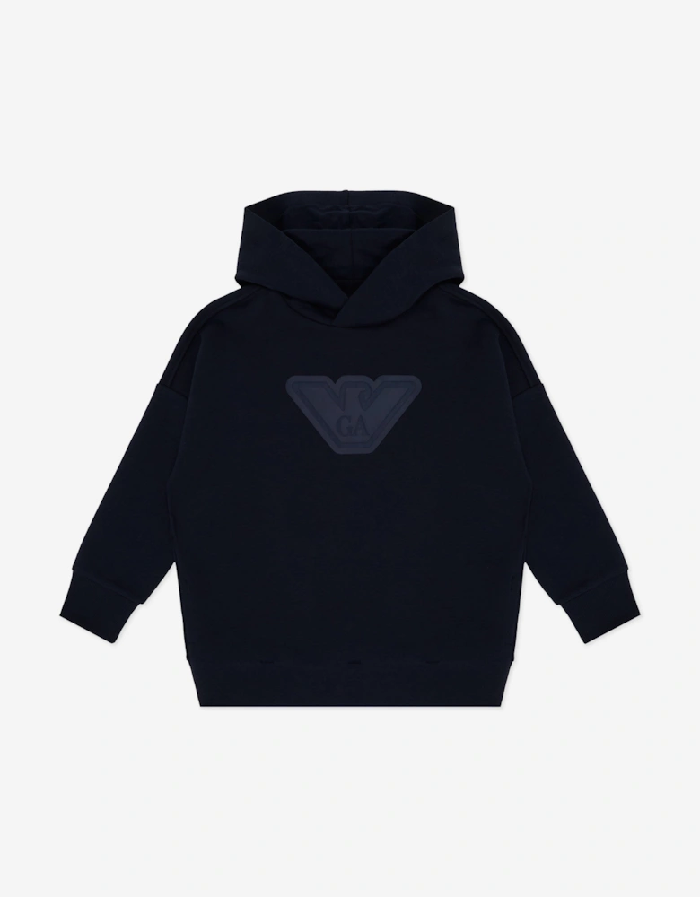 Boys Logo Hoodie in Navy