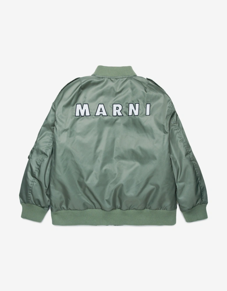 Kids Bomber Jacket in Green