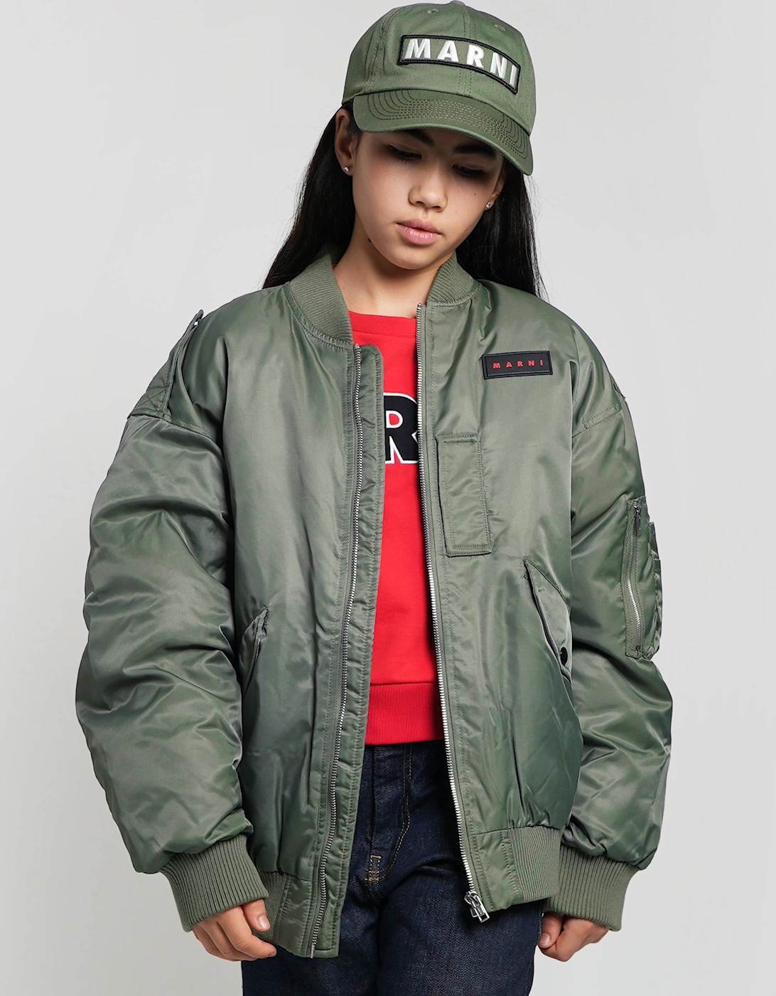 Kids Bomber Jacket in Green, 7 of 6