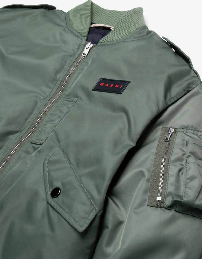 Kids Bomber Jacket in Green