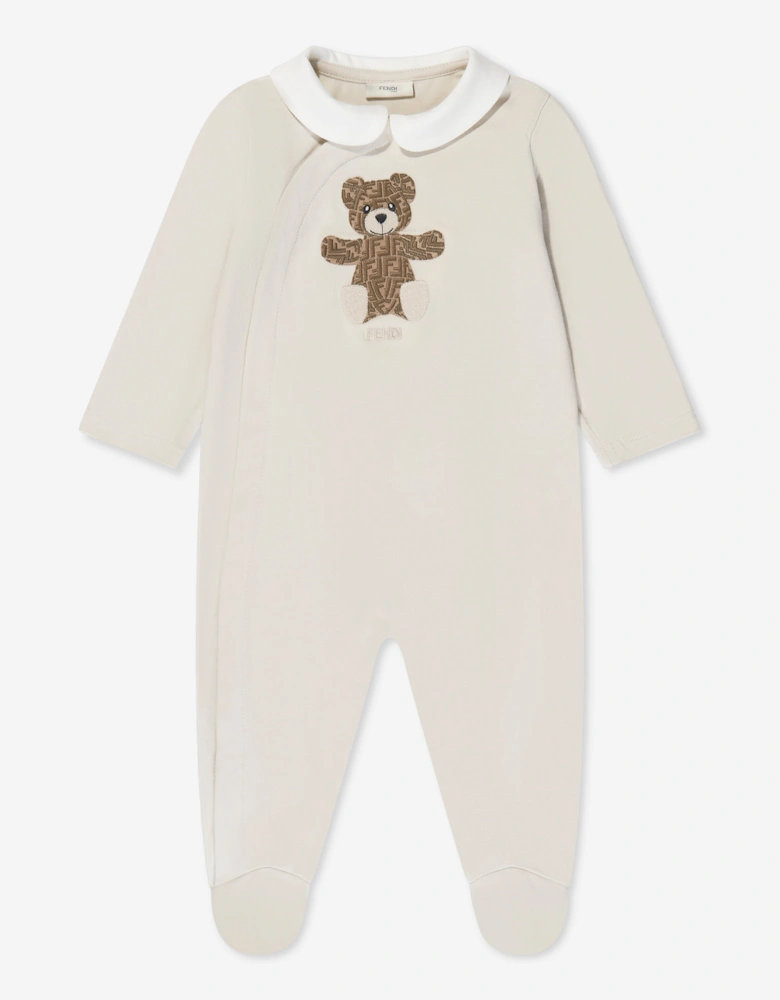Baby Bear Babygrow And Hat Set in Beige