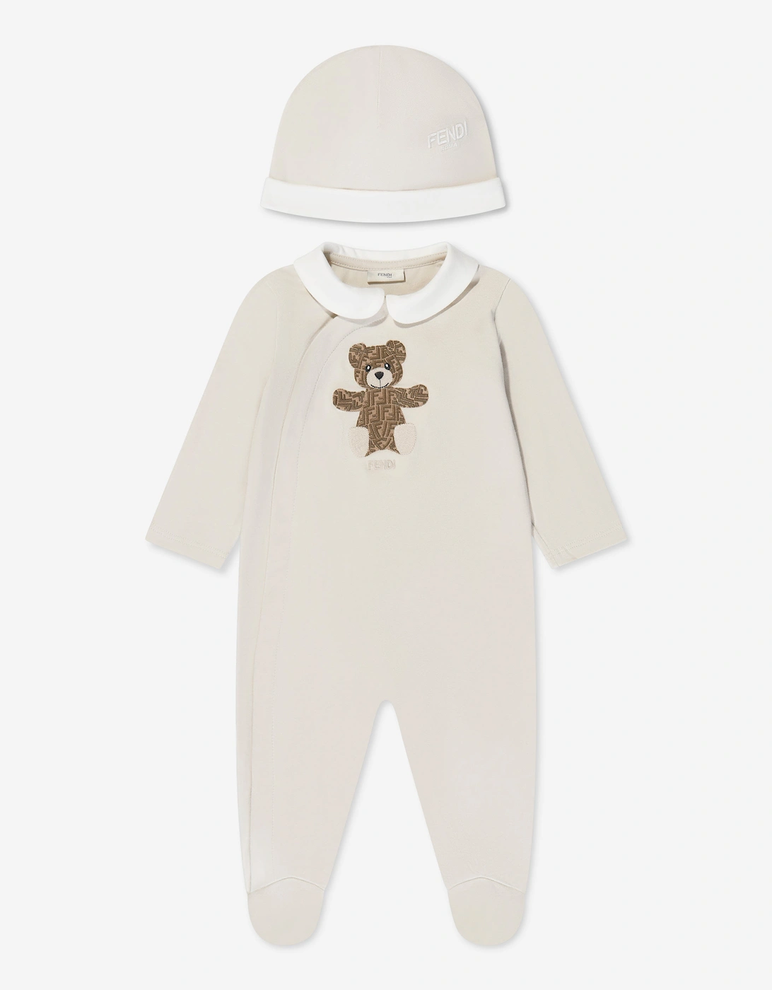 Baby Bear Babygrow And Hat Set in Beige, 5 of 4