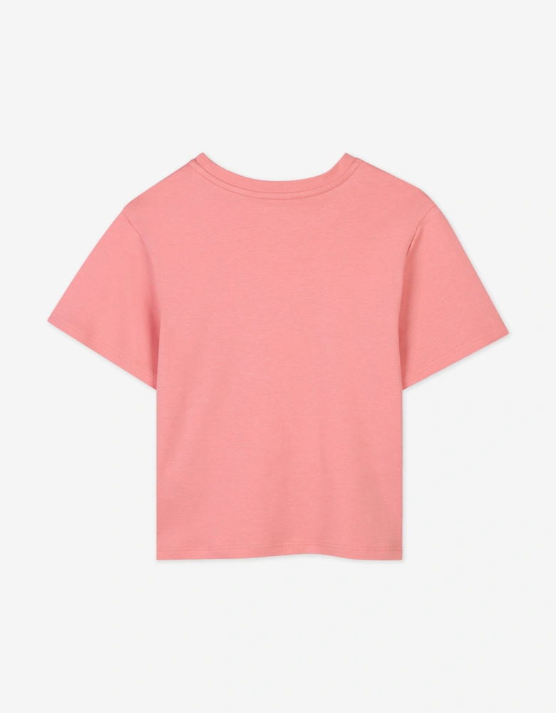Girls Palm Tree T-Shirt in Pink
