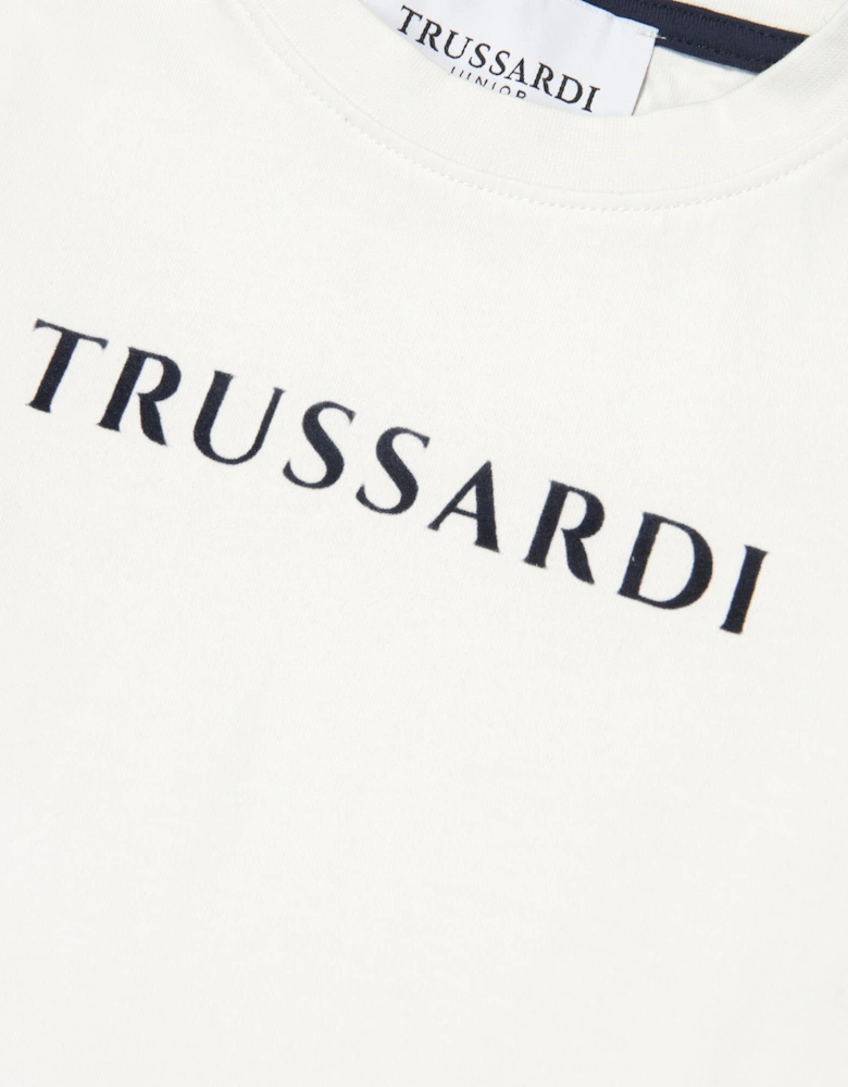 Boys Beid Long Sleeve T-Shirt in Ivory