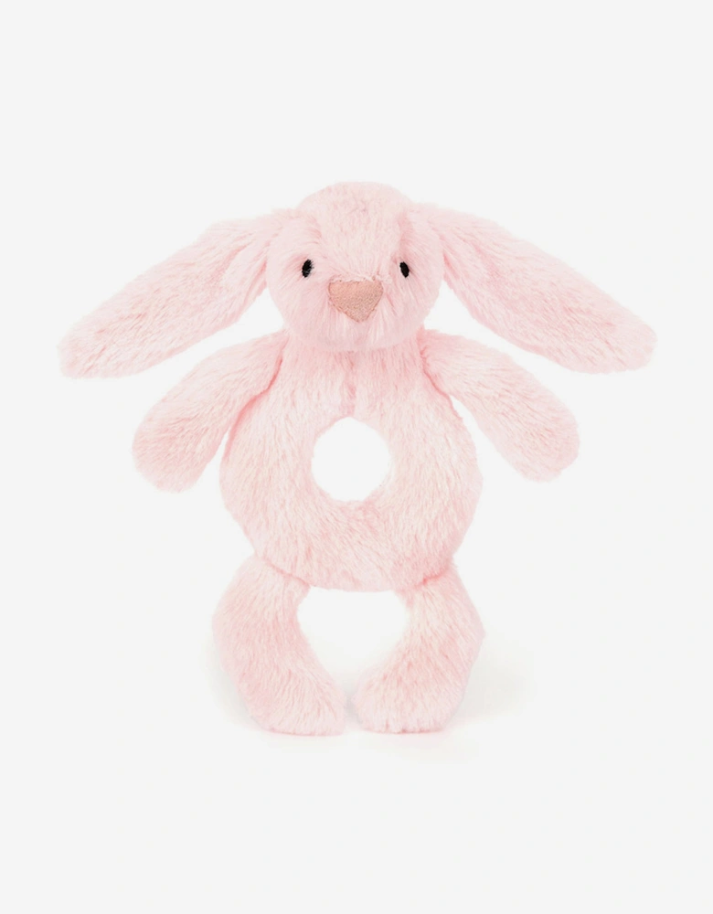 Bashful Pink Bunny Ring Rattle in Pink (18cm)