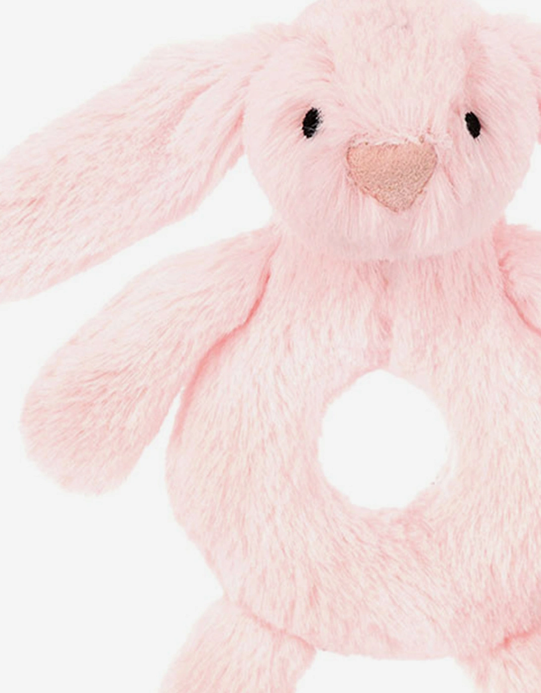 Bashful Pink Bunny Ring Rattle in Pink (18cm)