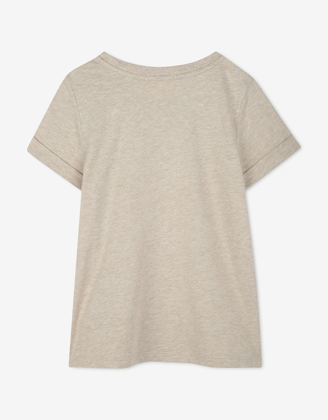 Girls Embroidered Pineapple T-Shirt in Beige