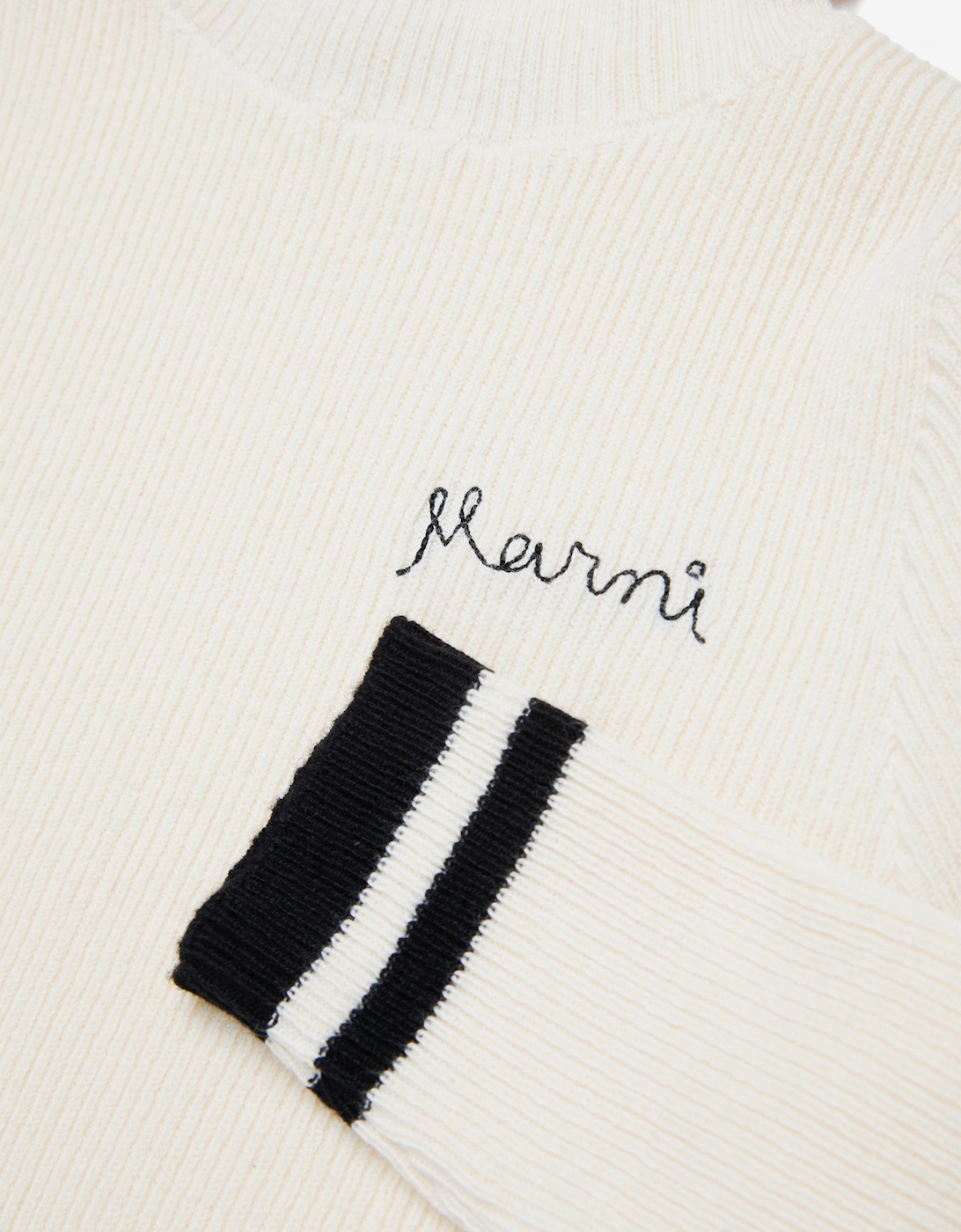 Girls Knitted Roll Neck Jumper in Ivory