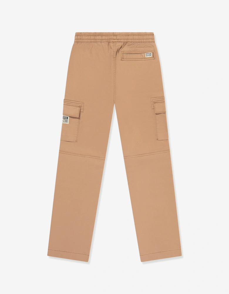 Boys Lifestyle Woven Cargo Joggers in Brown