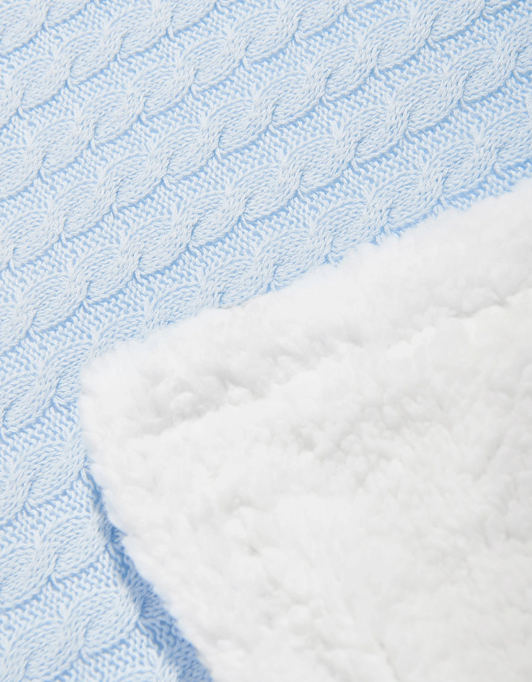 Baby Boys Sherpa Fleece Blanket in Blue (90cm)