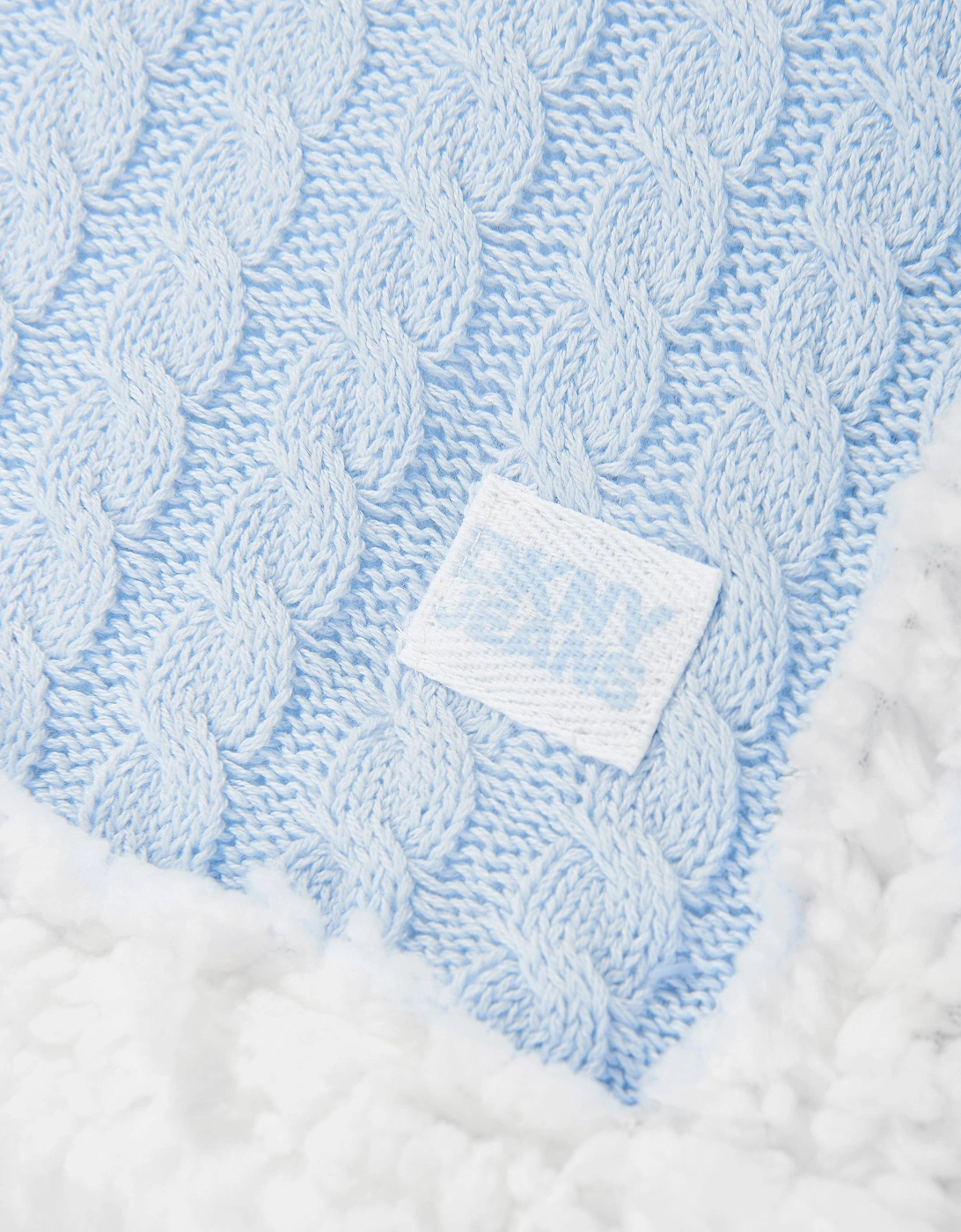 Baby Boys Sherpa Fleece Blanket in Blue (90cm)