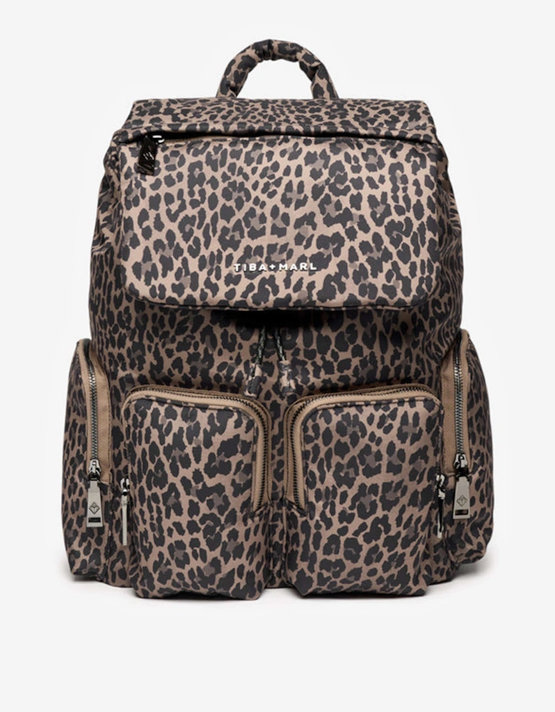 Baby Alto Leopard Changing Backpack in Brown (34cm)