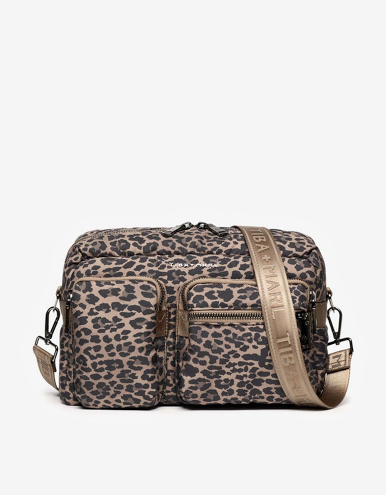 Baby Axel Leopard Changing Bag in Brown (32cm)