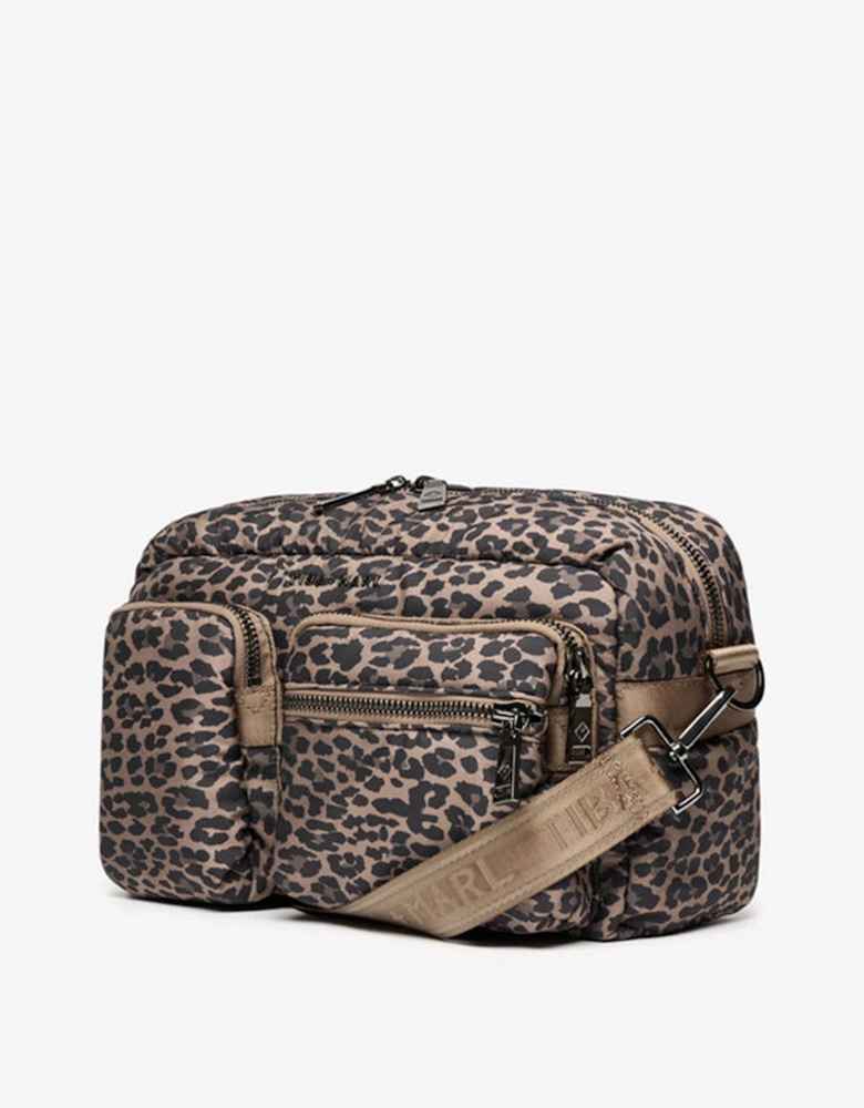 Baby Axel Leopard Changing Bag in Brown (32cm)