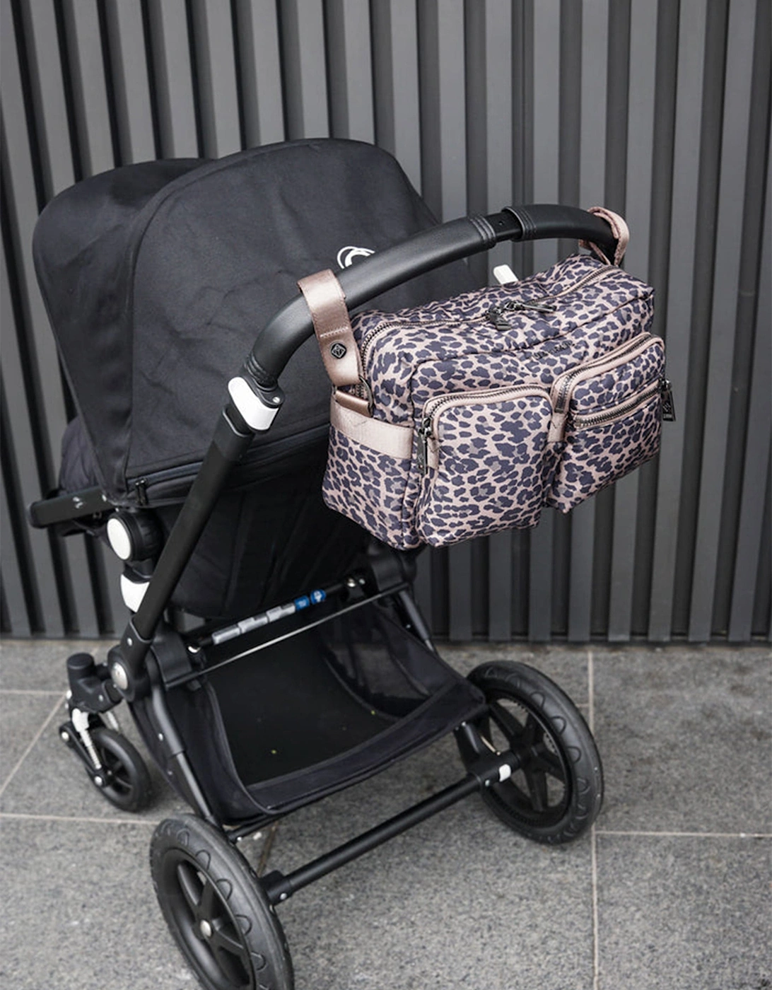 Baby Axel Leopard Changing Bag in Brown (32cm)