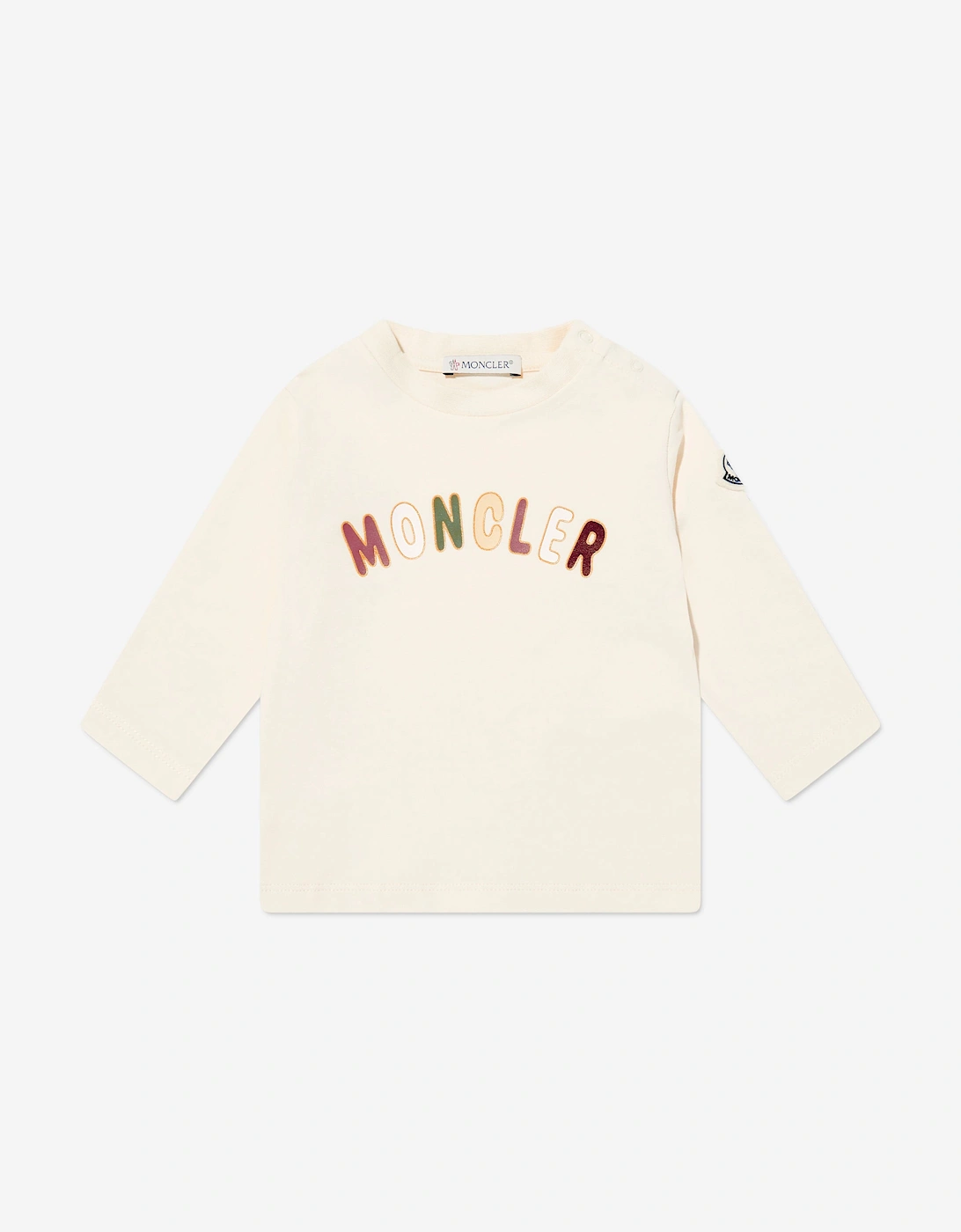 Enfant Baby Girls Long Sleeve T-Shirt in Cream, 5 of 4