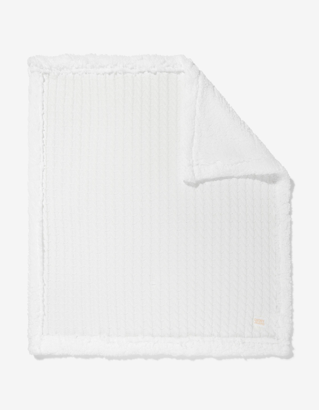 Baby Sherpa Fleece Blanket in White (90cm), 5 of 4