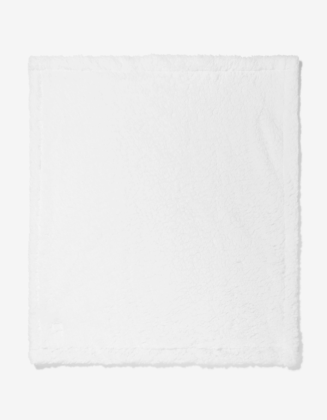 Baby Sherpa Fleece Blanket in White (90cm)