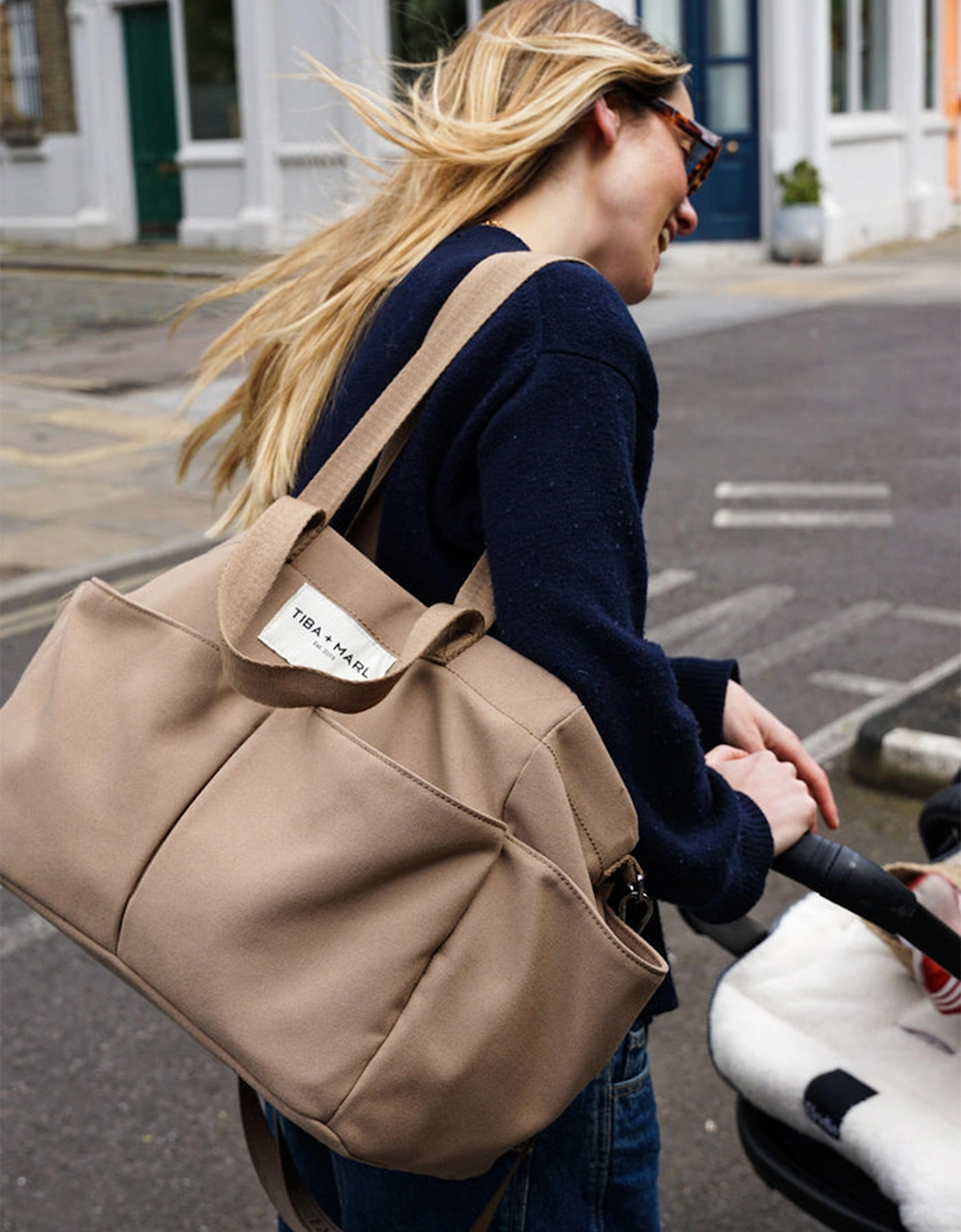 Baby Canvas Pocket Tote in Beige (30cm)