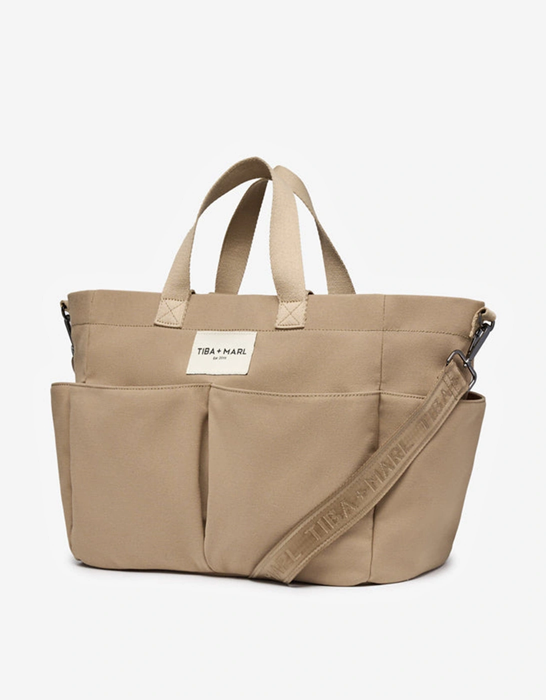 Baby Canvas Pocket Tote in Beige (30cm)