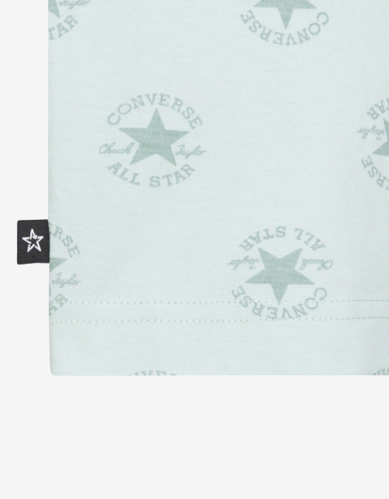 Boys AOP T-Shirt And Short Set in Green
