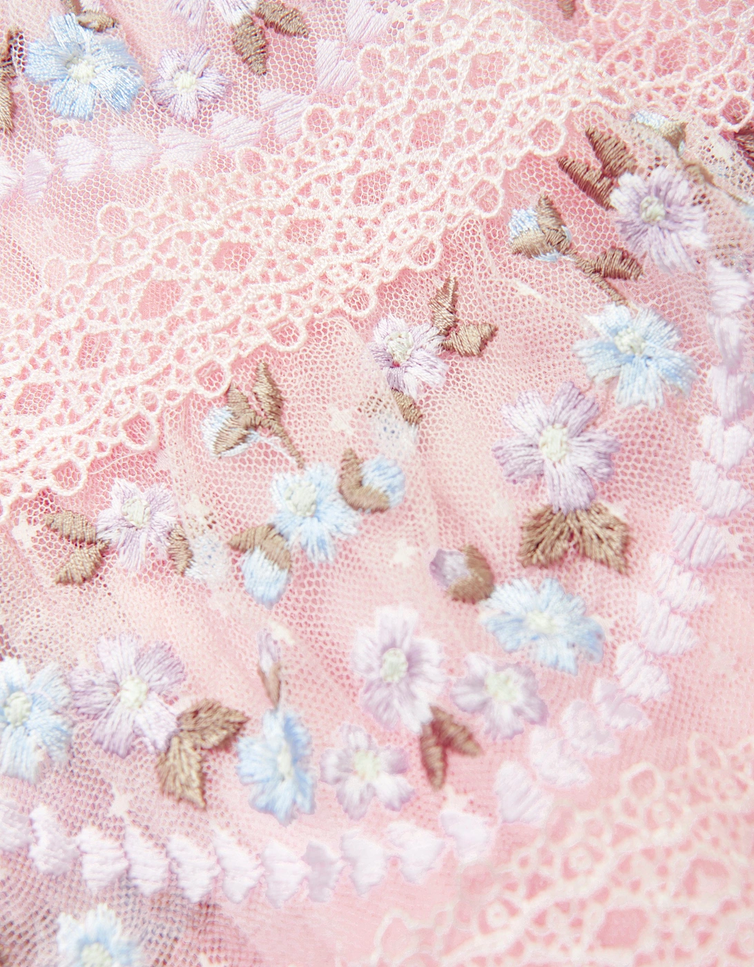 Girls Garland Ribbon Dress in Pink