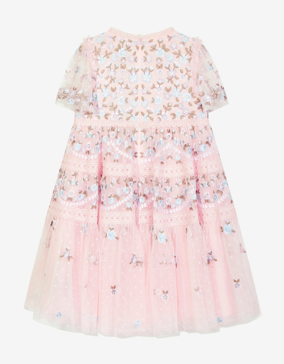 Girls Garland Ribbon Dress in Pink