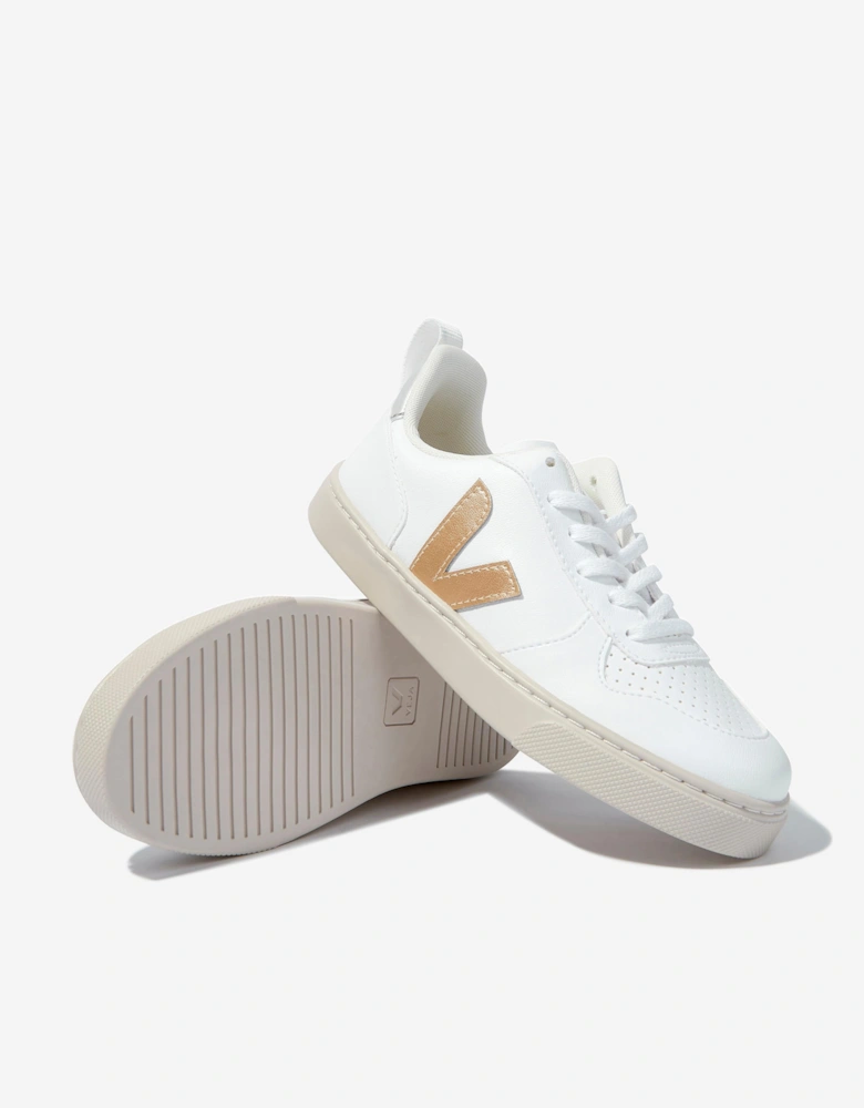 Kids V-10 Laces Trainers in White
